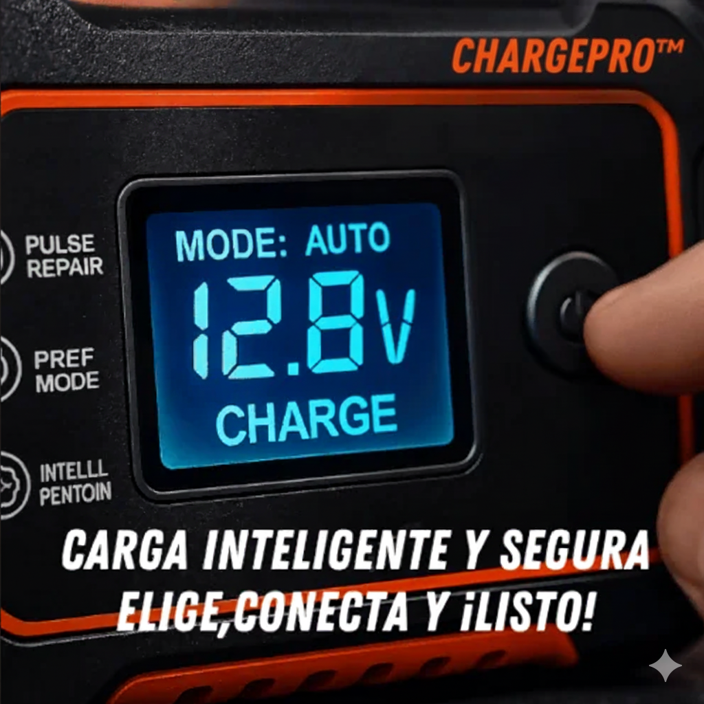 Cargador Bateria Carro Moto 12v Pantalla