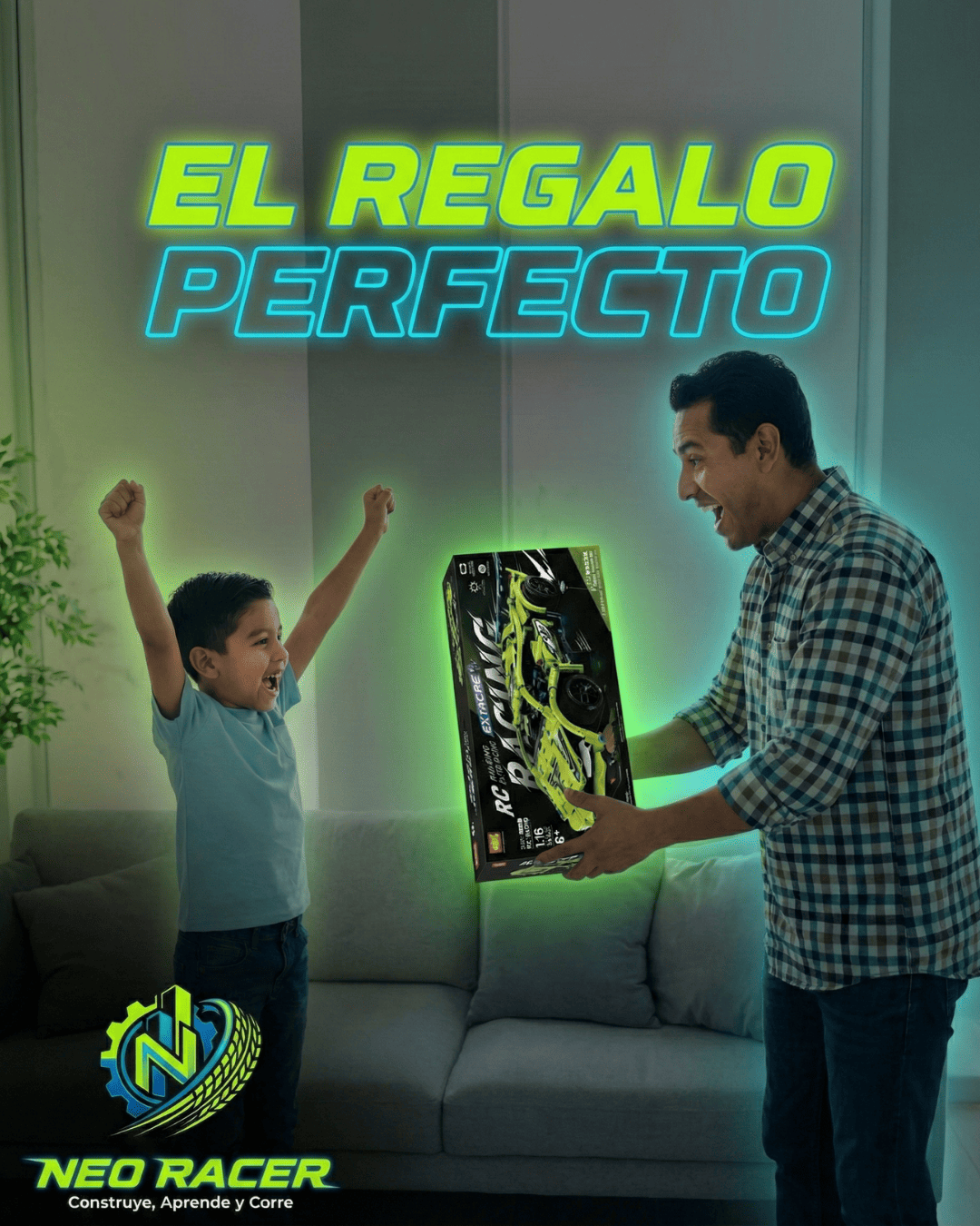 Superdeportivo NEO RACER: Kit de Construcción RC (Diseños Surtidos)|+526 Piezas